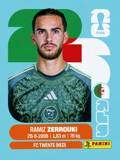 Figurita ALG-11 Ramiz Zerrouki Mundial 2026
