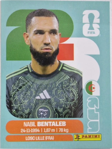 Figurita ALG-12 Nabil Bentalab Mundial 2026