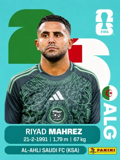 Figurita ALG-15 Riyad Mahrez Mundial 2026