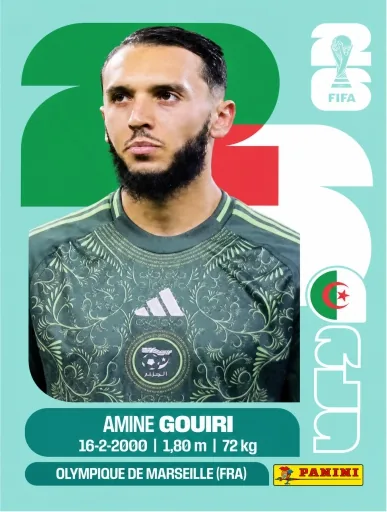 Figurita ALG-18 Amine Gouiri Mundial 2026