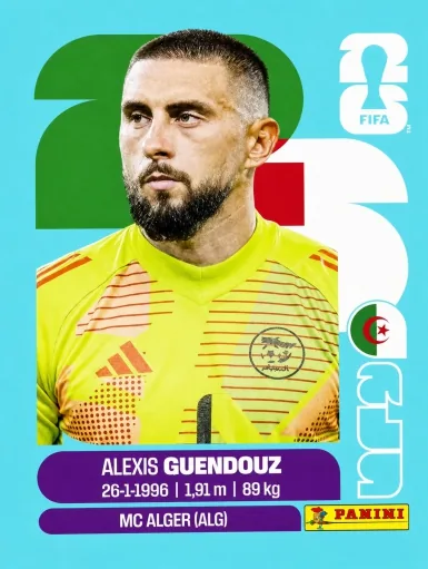Figurita ALG-2 Alexis Guendouz Mundial 2026