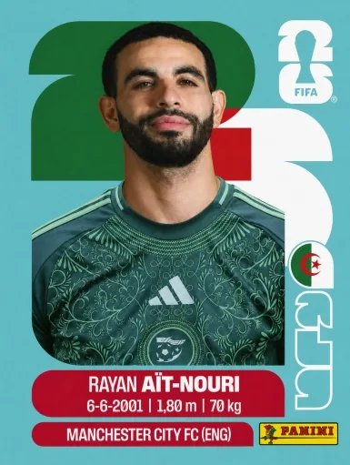 Figurita ALG-5 Rayan Aït-Nouri Mundial 2026