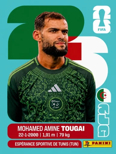 Figurita ALG-6 Mohamed Amine Tougai Mundial 2026