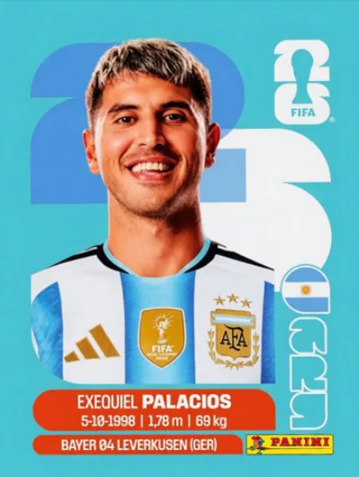 Figurita ARG-11 Exequiel Palacios Mundial 2026
