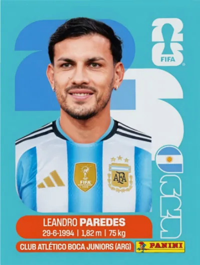 Figurita ARG-12 Leandro Paredes Mundial 2026