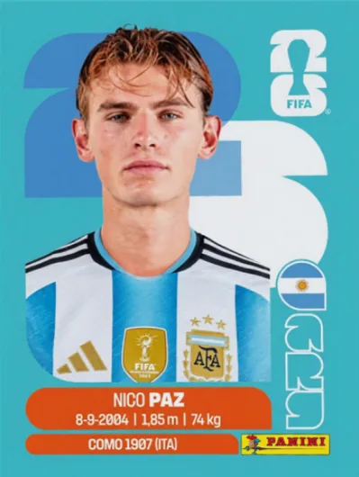 Figurita ARG-14 Nico Paz Mundial 2026