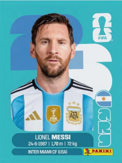 Figurita ARG-17 Lionel Messi Mundial 2026