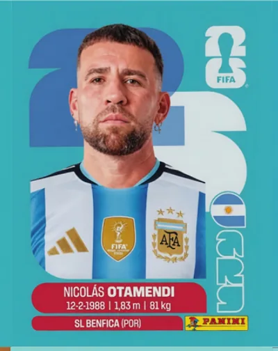 Figurita ARG-5 Nicolas Otamendi Mundial 2026