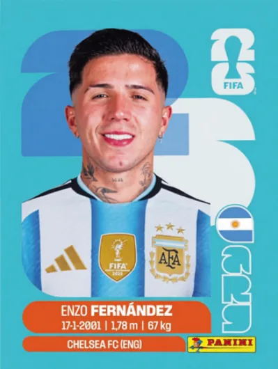 Figurita ARG-8 Enzo Fernandez Mundial 2026