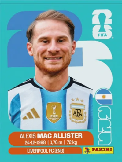 Figurita ARG-9 Alexis Mac Allister Mundial 2026