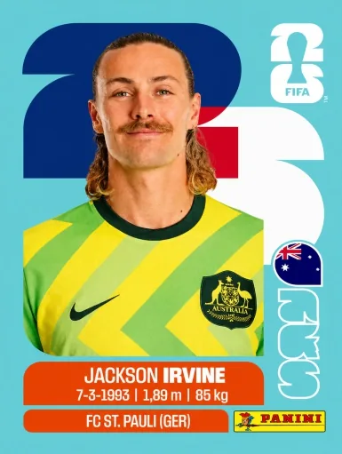 Figurita AUS-11 Jackson Irvine Mundial 2026