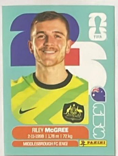 Figurita AUS-12 Riley McGree Mundial 2026