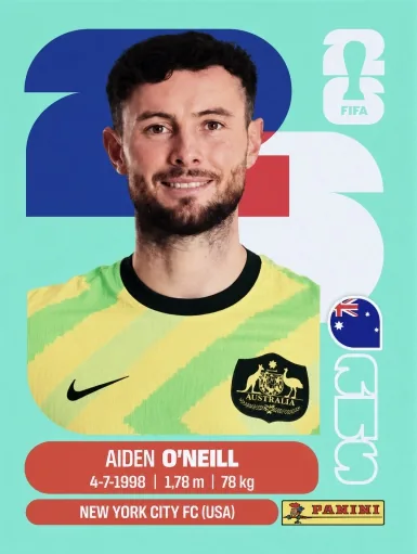Figurita AUS-14 Aiden O'Neill Mundial 2026