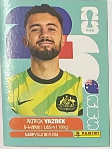 Figurita AUS-16 Patrick Yazbek Mundial 2026