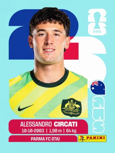 Figurita AUS-5 Alessandro Circati Mundial 2026