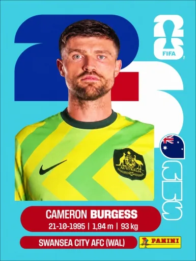 Figurita AUS-8 Cameron Burgess Mundial 2026