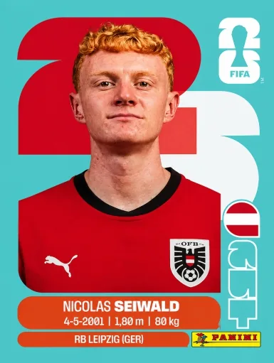 Figurita AUT-15 Nicolas Seiwald Mundial 2026