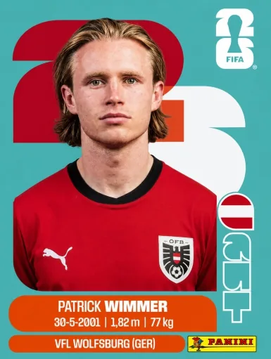 Figurita AUT-17 Patrick Wimmer Mundial 2026