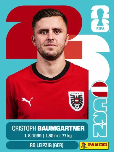 Figurita AUT-18 Christoph Baumgartner Mundial 2026