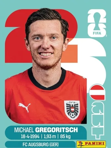 Figurita AUT-19 Michael Gregoritsch Mundial 2026