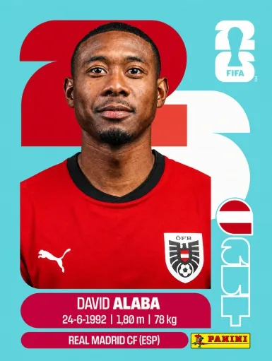 Figurita AUT-4 David Alaba Mundial 2026