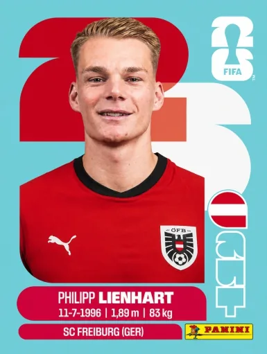Figurita AUT-6 Philipp Lienhart Mundial 2026