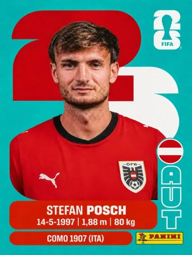 Figurita AUT-7 Stefan Bosch Mundial 2026