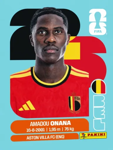 Figurita BEL-10 Amadou Onana Mundial 2026