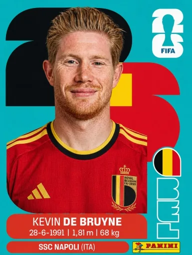 Figurita BEL-15 Kevin De Bruyne Mundial 2026