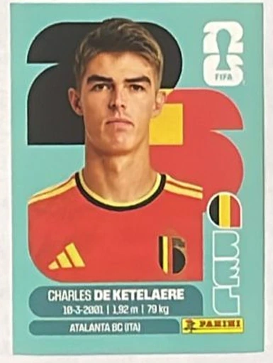 Figurita BEL-17 Charles De Ketelaere Mundial 2026