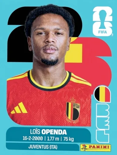Figurita BEL-19 Loïs Openda Mundial 2026