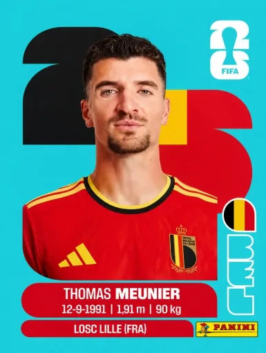 Figurita BEL-8 Thomas Meunier Mundial 2026