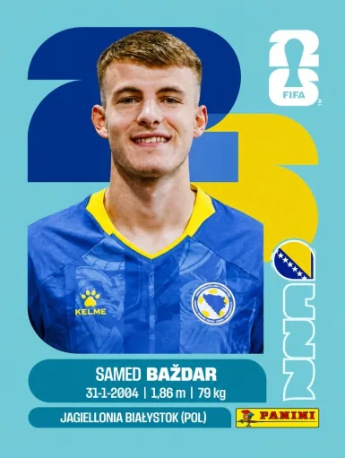 Figurita BIH-19 Samed Bazdar Mundial 2026
