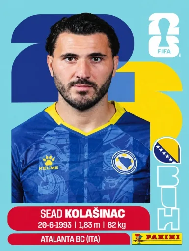 Figurita BIH-4 Sead Kolasinac Mundial 2026