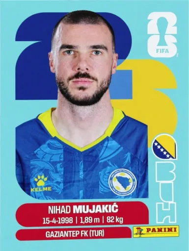 Figurita BIH-6 Nihad Mujakic Mundial 2026