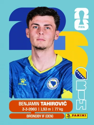 Figurita BIH-9 Benjamin Tahirovic Mundial 2026