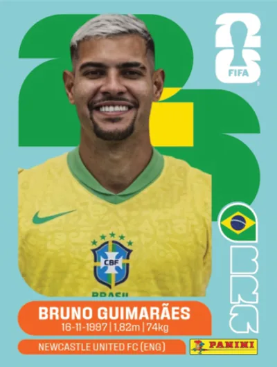 Figurita BRA-11 Bruno Guimarães Mundial 2026