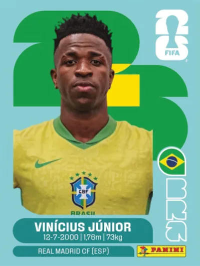 Figurita BRA-14 Vinicius Júnior Mundial 2026