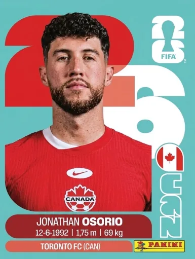 Figurita CAN-12 Jonathan Osorio Mundial 2026