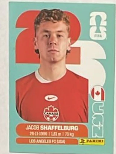 Figurita CAN-14 Jacob Shaffelburg Mundial 2026