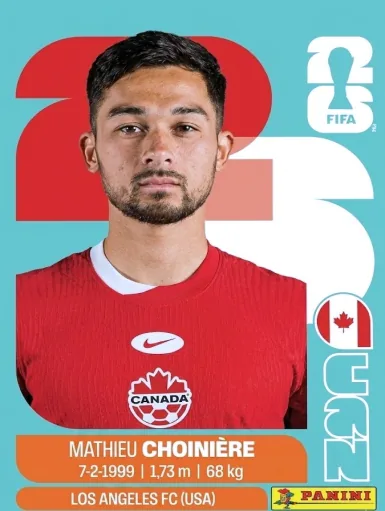 Figurita CAN-15 Mathieu Choinière Mundial 2026