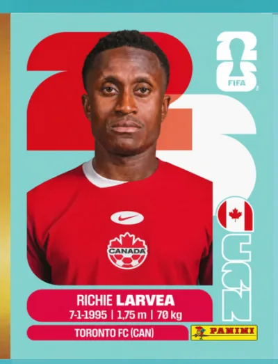 Figurita CAN-6 Riche Larvea Mundial 2026