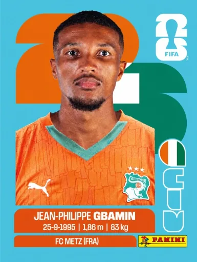 Figurita CIV-14 Jean-Philippe Gbamin Mundial 2026