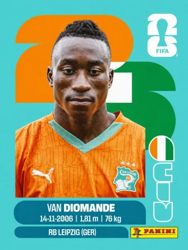 Figurita CIV-18 Yan Diomande Mundial 2026