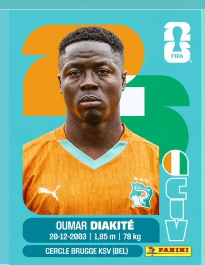 Figurita CIV-20 Oumar Diakite Mundial 2026