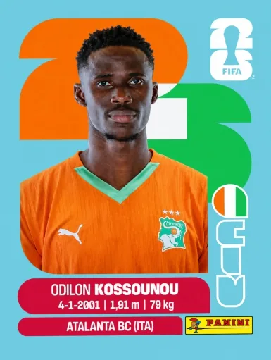 Figurita CIV-5 Odilon Kossounou Mundial 2026