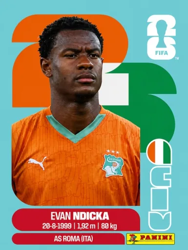Figurita CIV-6 Evan Ndicka Mundial 2026