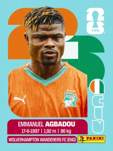 Figurita CIV-8 Emmanuel Agbadou Mundial 2026