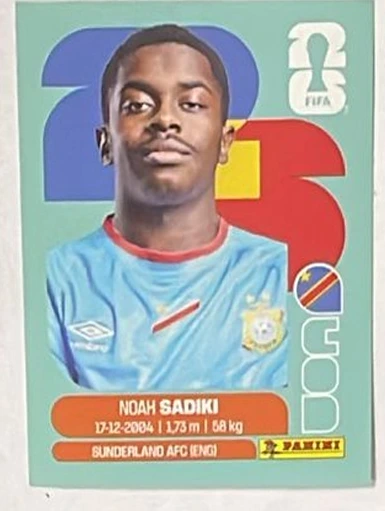 Figurita COD-12 Noah Sadiki Mundial 2026
