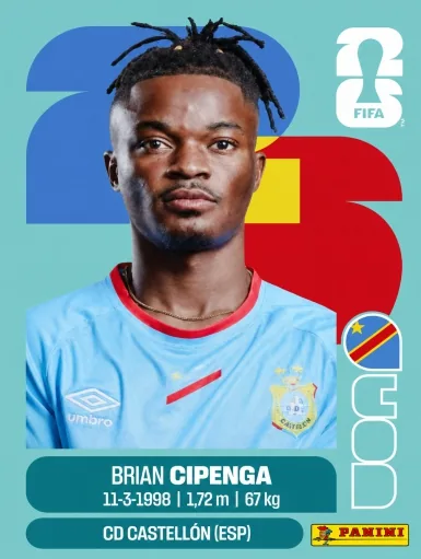 Figurita COD-17 Brian Cipenga Mundial 2026